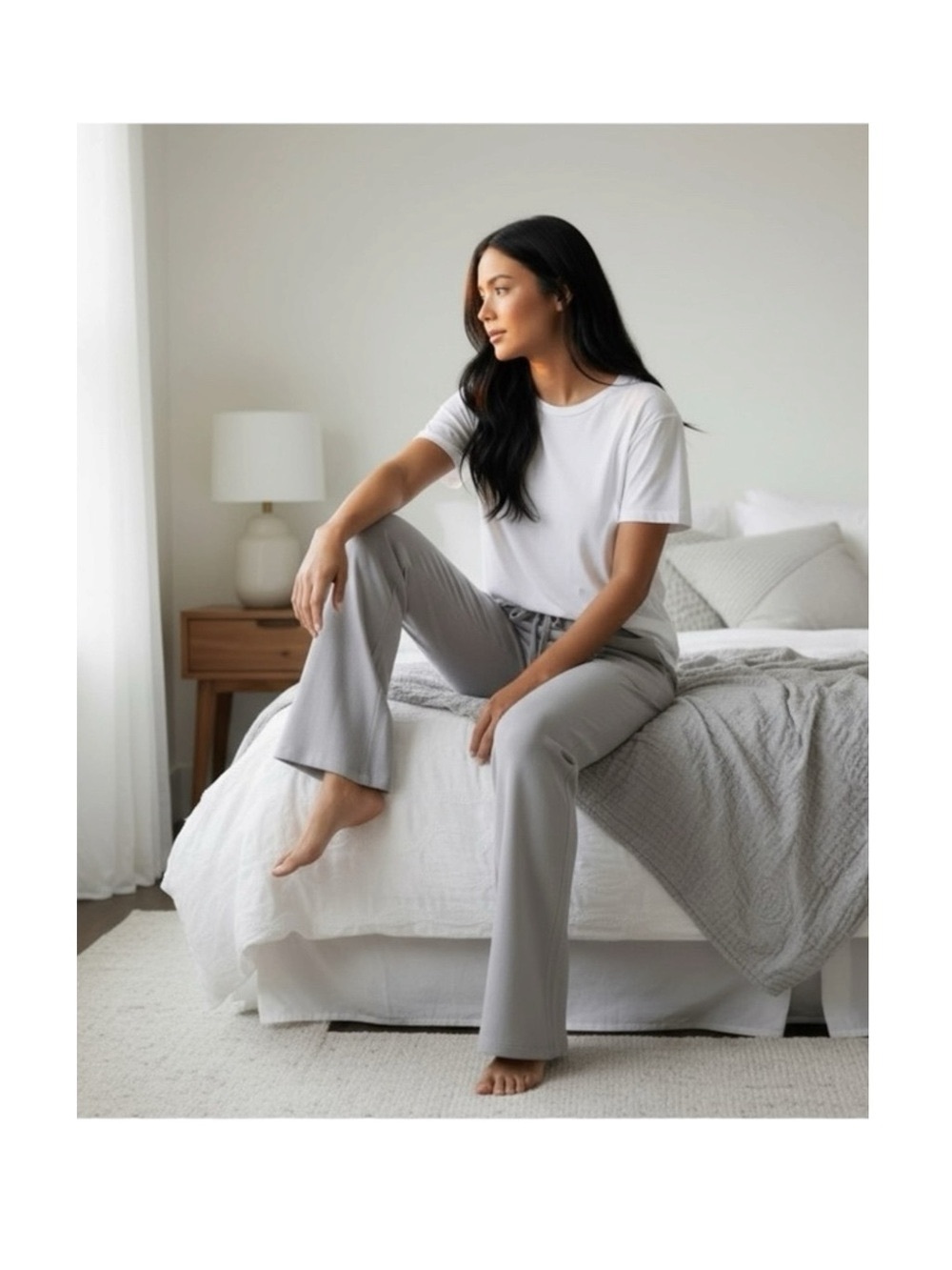 new Honeydew ★ Starlight Super Soft Slouchy Lounge Pants Sweatpants ★ Gunmetal - Picture 15 of 16